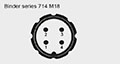 Binder Series 714 M18 for ETS 4XXX Temperature Transducer