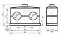 Dimensional Image for Clamps, DIN 3015 - TWIN